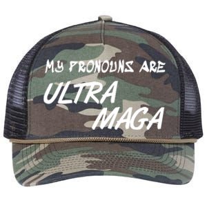 My Pronouns Are Ultra Maga Retro Rope Trucker Hat Cap