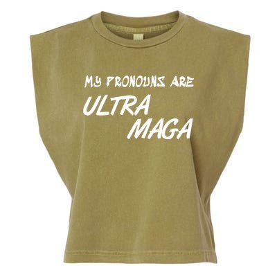 My Pronouns Are Ultra Maga Garment-Dyed Women's Muscle Tee