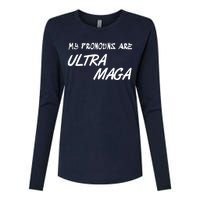 My Pronouns Are Ultra Maga Womens Cotton Relaxed Long Sleeve T-Shirt