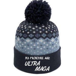 My Pronouns Are Ultra Maga The Baniff Cuffed Pom Beanie