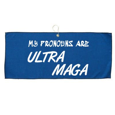 My Pronouns Are Ultra Maga Large Microfiber Waffle Golf Towel