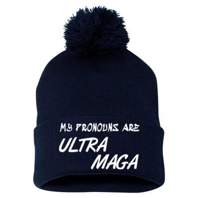 My Pronouns Are Ultra Maga Pom Pom 12in Knit Beanie