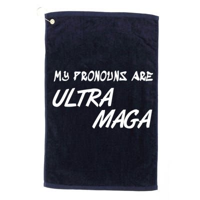 My Pronouns Are Ultra Maga Golf Towel