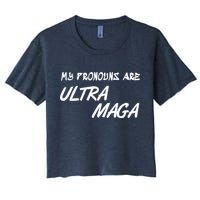 My Pronouns Are Ultra Maga Women's Crop Top Tee