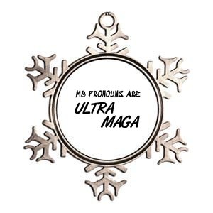 My Pronouns Are Ultra Maga Metallic Star Ornament