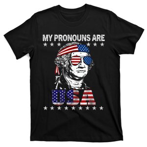 My Pronouns Are Usa Flag 4th Of July T-Shirt