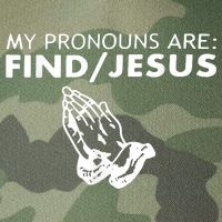 My Pronouns Are Find Jesus Retro Apparel Legacy Tie Dye Trucker Hat