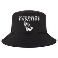 My Pronouns Are Find Jesus Retro Apparel Cool Comfort Performance Bucket Hat