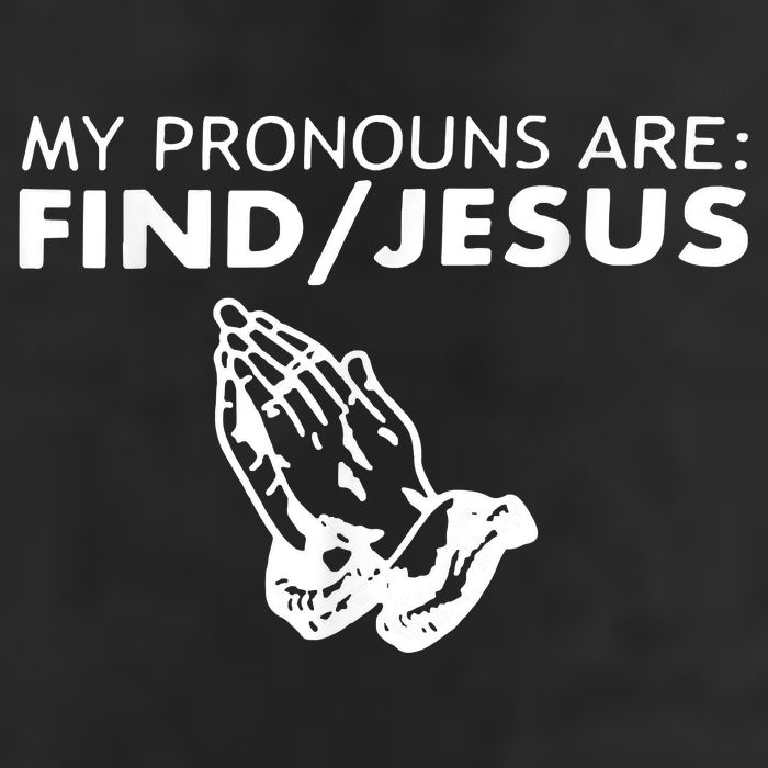 My Pronouns Are Find Jesus Retro Apparel Garment-Dyed Fleece Hoodie