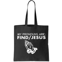 My Pronouns Are Find Jesus Retro Apparel Bag