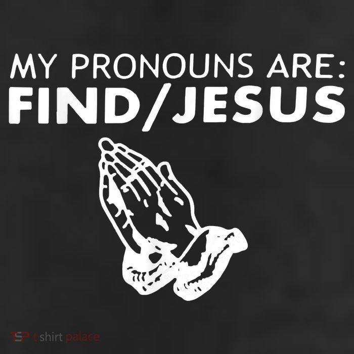 My Pronouns Are Find Jesus Retro Apparel 25L Jumbo Tote