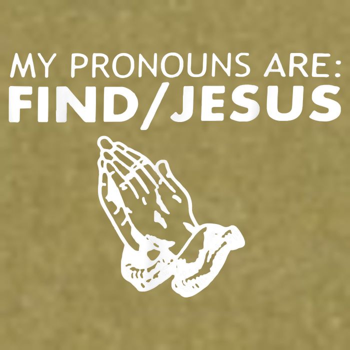 My Pronouns Are Find Jesus Retro Apparel Garment-Dyed Women's Muscle Tee