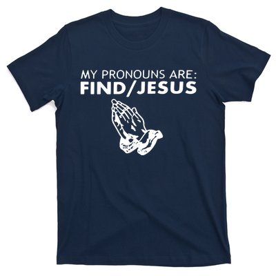 My Pronouns Are Find Jesus Retro Apparel T-Shirt