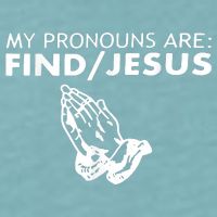 My Pronouns Are Find Jesus Retro Apparel Sueded Cloud Jersey T-Shirt