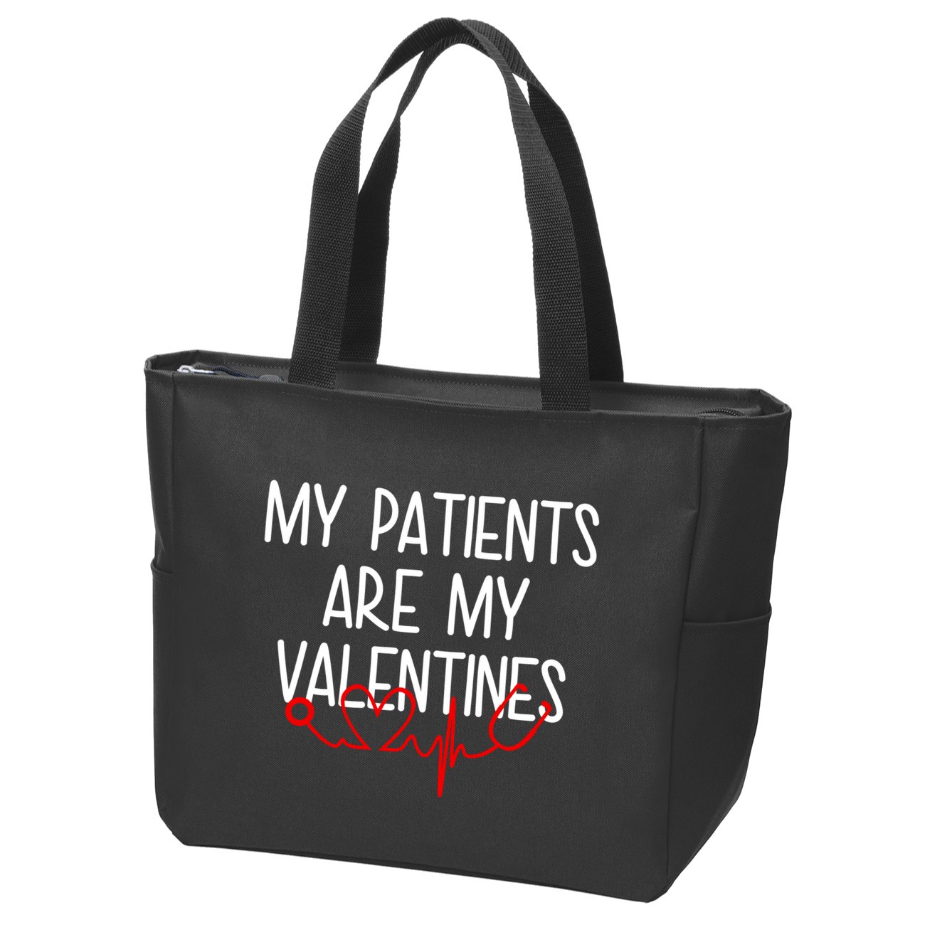 My Parents Are My Valentines Zip Tote Bag