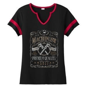 Machinist Patriotic American 100 Proof Gift Ladies Halftime Notch Neck Tee