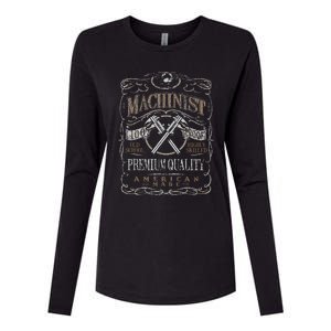 Machinist Patriotic American 100 Proof Gift Womens Cotton Relaxed Long Sleeve T-Shirt