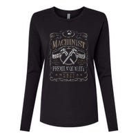 Machinist Patriotic American 100 Proof Gift Womens Cotton Relaxed Long Sleeve T-Shirt