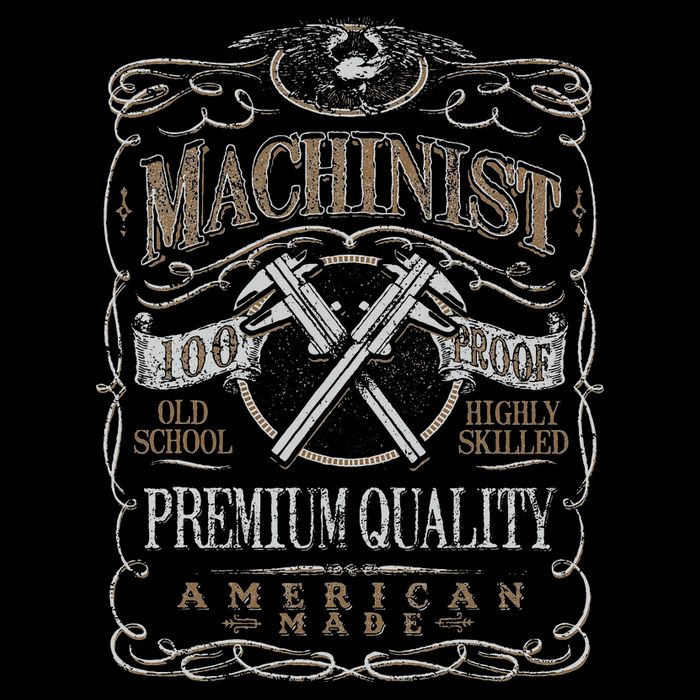 Machinist Patriotic American 100 Proof Gift Cooling Performance Crew T-Shirt