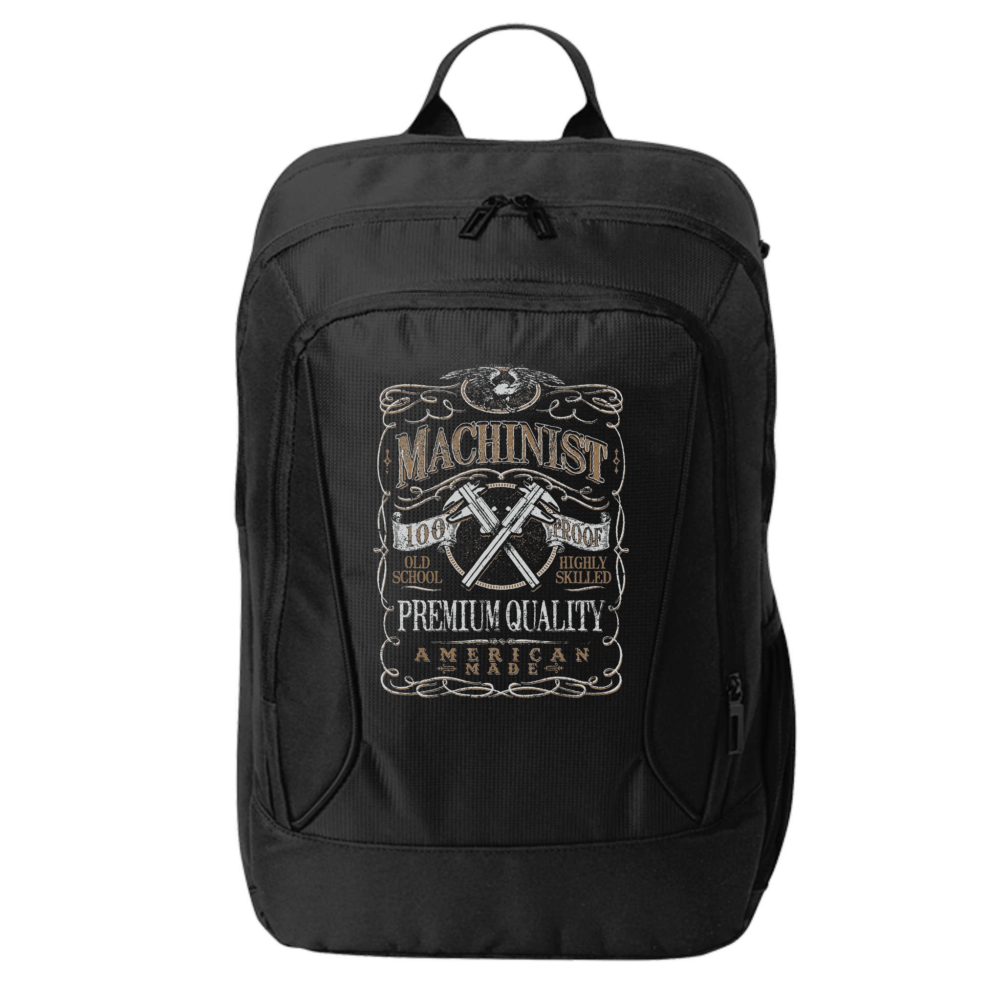 Machinist Patriotic American 100 Proof Gift City Backpack