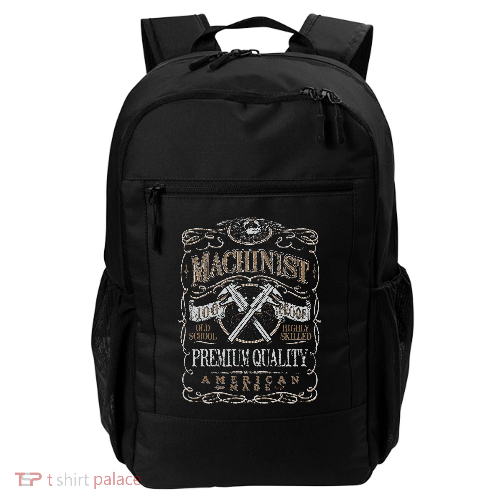 Machinist Patriotic American 100 Proof Gift Daily Commute Backpack