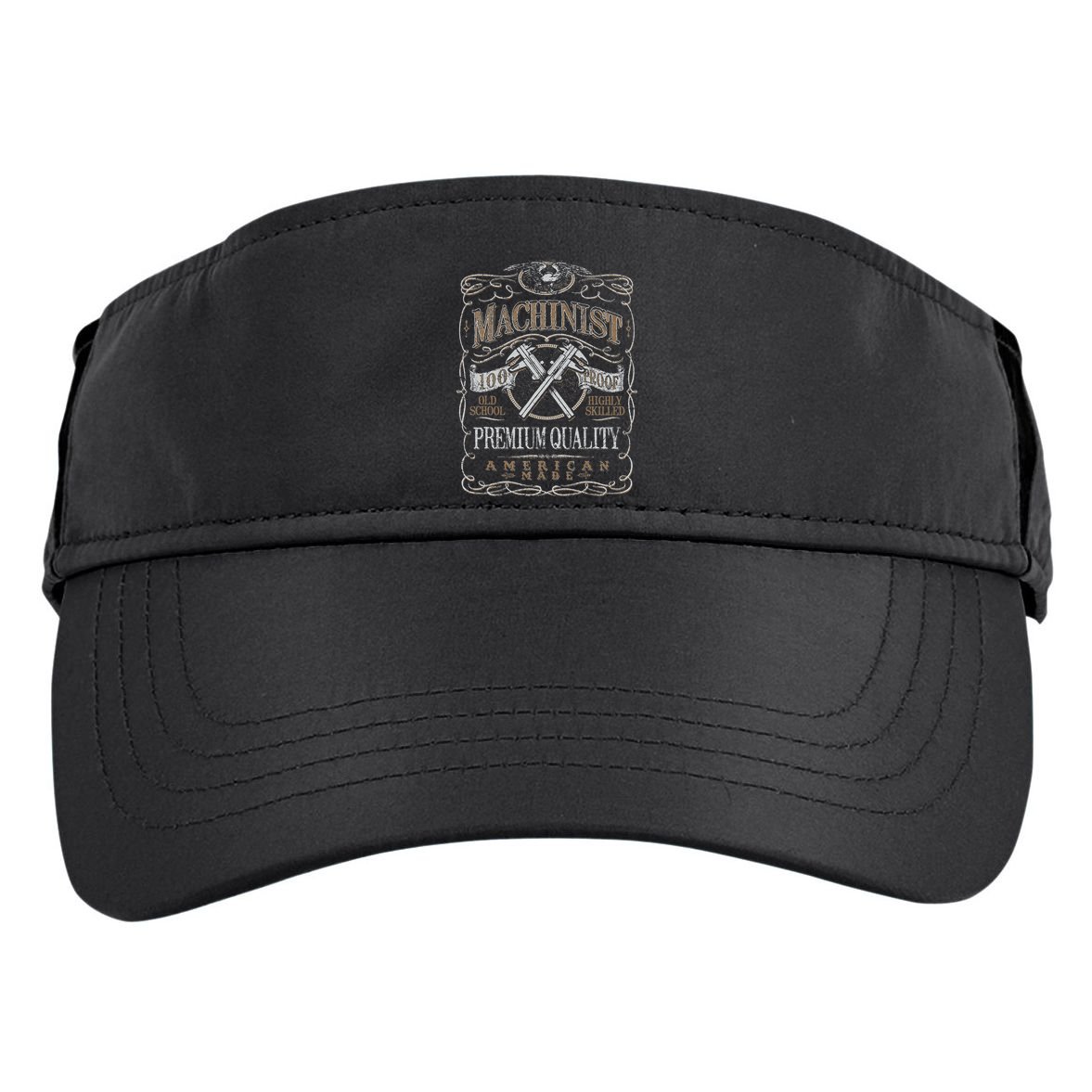 Machinist Patriotic American 100 Proof Gift Adult Drive Performance Visor