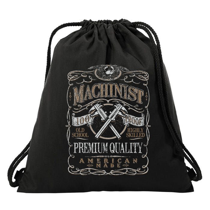 Machinist Patriotic American 100 Proof Gift Drawstring Bag
