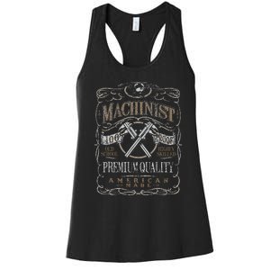 Machinist Patriotic American 100 Proof Gift Women's Racerback Tank