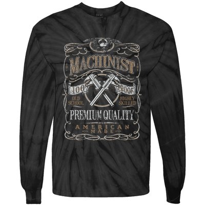Machinist Patriotic American 100 Proof Gift Tie-Dye Long Sleeve Shirt
