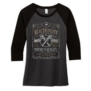 Machinist Patriotic American 100 Proof Gift Women's Tri-Blend 3/4-Sleeve Raglan Shirt