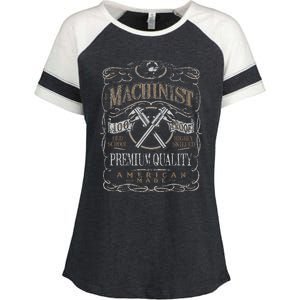 Machinist Patriotic American 100 Proof Gift Enza Ladies Jersey Colorblock Tee