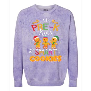 My Prek Are Smart Cookies Christmas Teacher Gift Colorblast Crewneck Sweatshirt