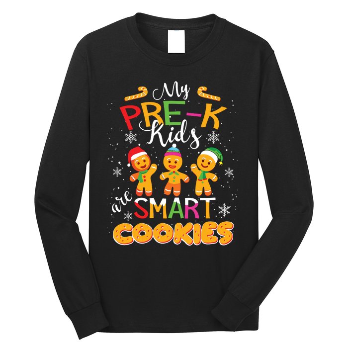 My Prek Are Smart Cookies Christmas Teacher Gift Long Sleeve Shirt