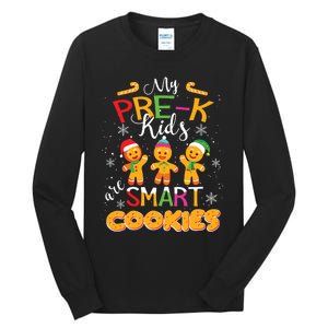 My Prek Are Smart Cookies Christmas Teacher Gift Tall Long Sleeve T-Shirt