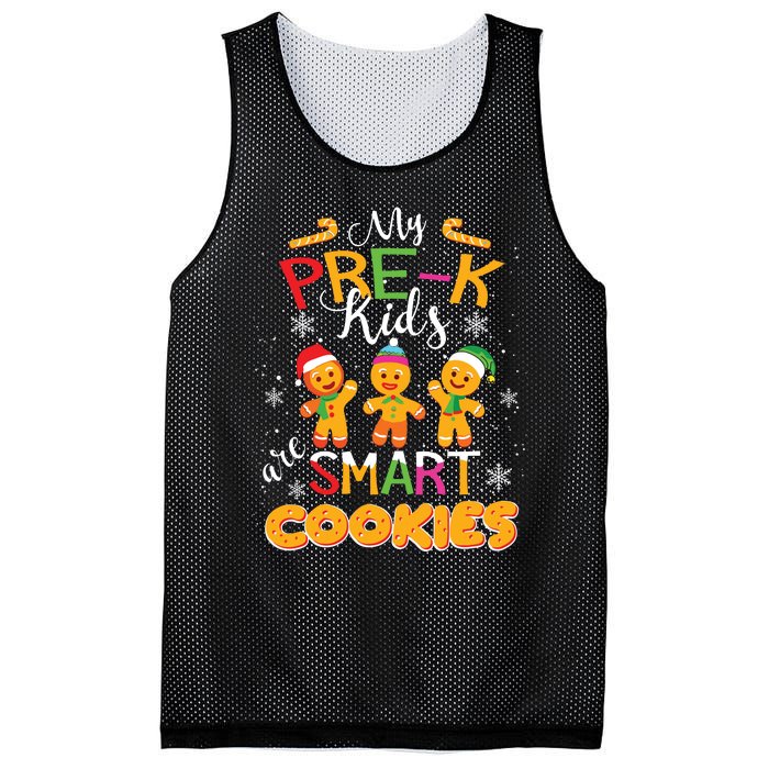 My Prek Are Smart Cookies Christmas Teacher Gift Mesh Reversible Basketball Jersey Tank