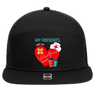 My Patients Are My Valentines #Cnalife Nurse Love Gift 7 Panel Mesh Trucker Snapback Hat