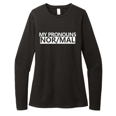 My Pronouns Are Nor/mal Funny Womens CVC Long Sleeve Shirt