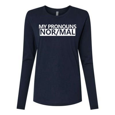 My Pronouns Are Nor/mal Funny Womens Cotton Relaxed Long Sleeve T-Shirt