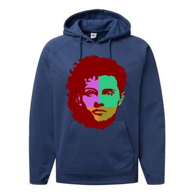 Modern Pop Art Nonbinary Lgbtq Colorful Equality Gift Performance Fleece Hoodie