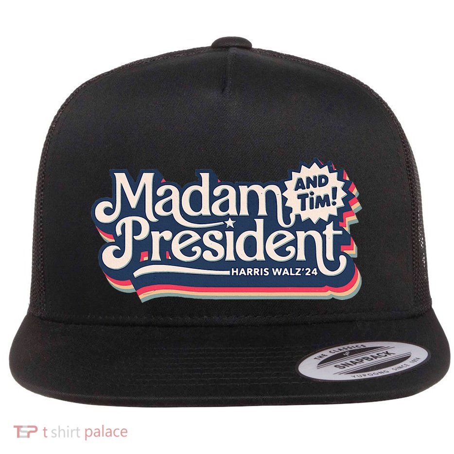 Madam President (And Tim!) Kamala Harris & Tim Walz Flatbill Hat