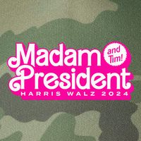 Madam President And Tim Harris & Tim Walz 2024 Legacy Tie Dye Trucker Hat