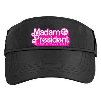 Madam President And Tim Harris & Tim Walz 2024 Adult Drive Performance Visor
