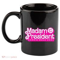 Madam President And Tim Harris & Tim Walz 2024 11oz C Handle Ceramic Mug
