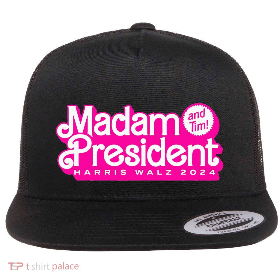 Madam President And Tim Harris & Tim Walz 2024 Flatbill Hat