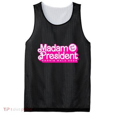 Madam President And Tim Harris & Tim Walz 2024 Mesh Reversible Basketball Jersey Tank