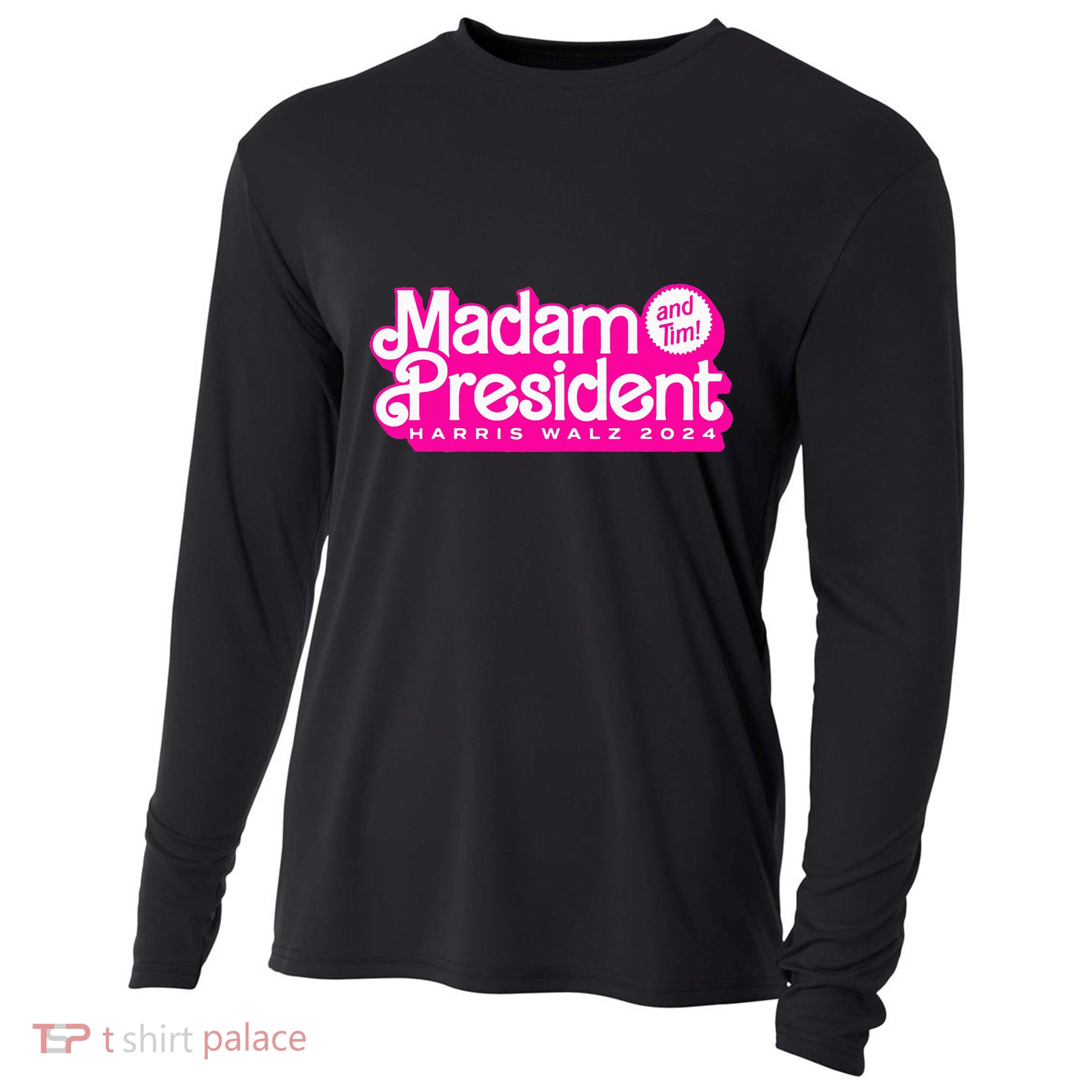 Madam President And Tim Harris & Tim Walz 2024 Cooling Performance Long Sleeve Crew