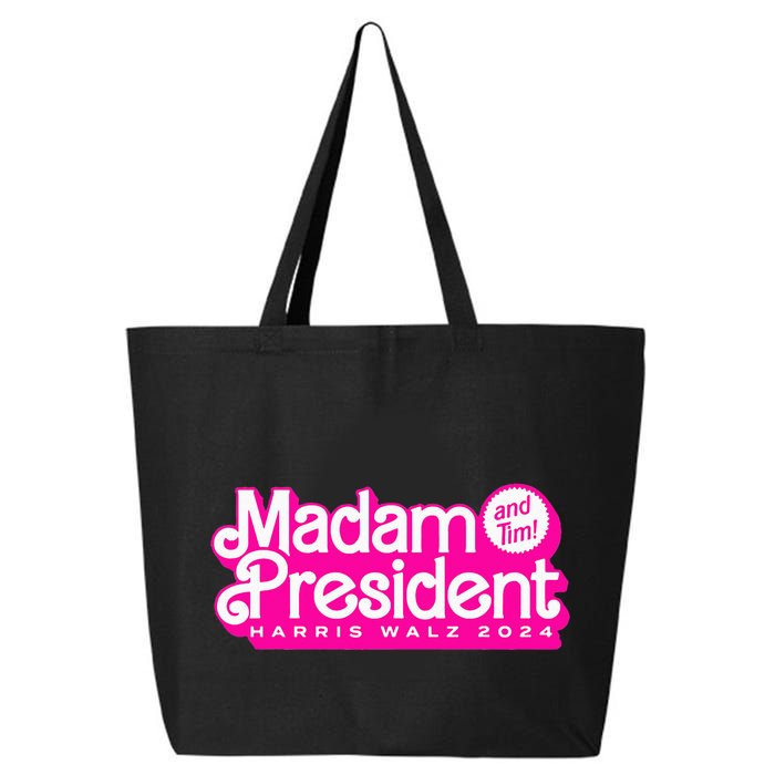 Madam President And Tim Harris & Tim Walz 2024 25L Jumbo Tote