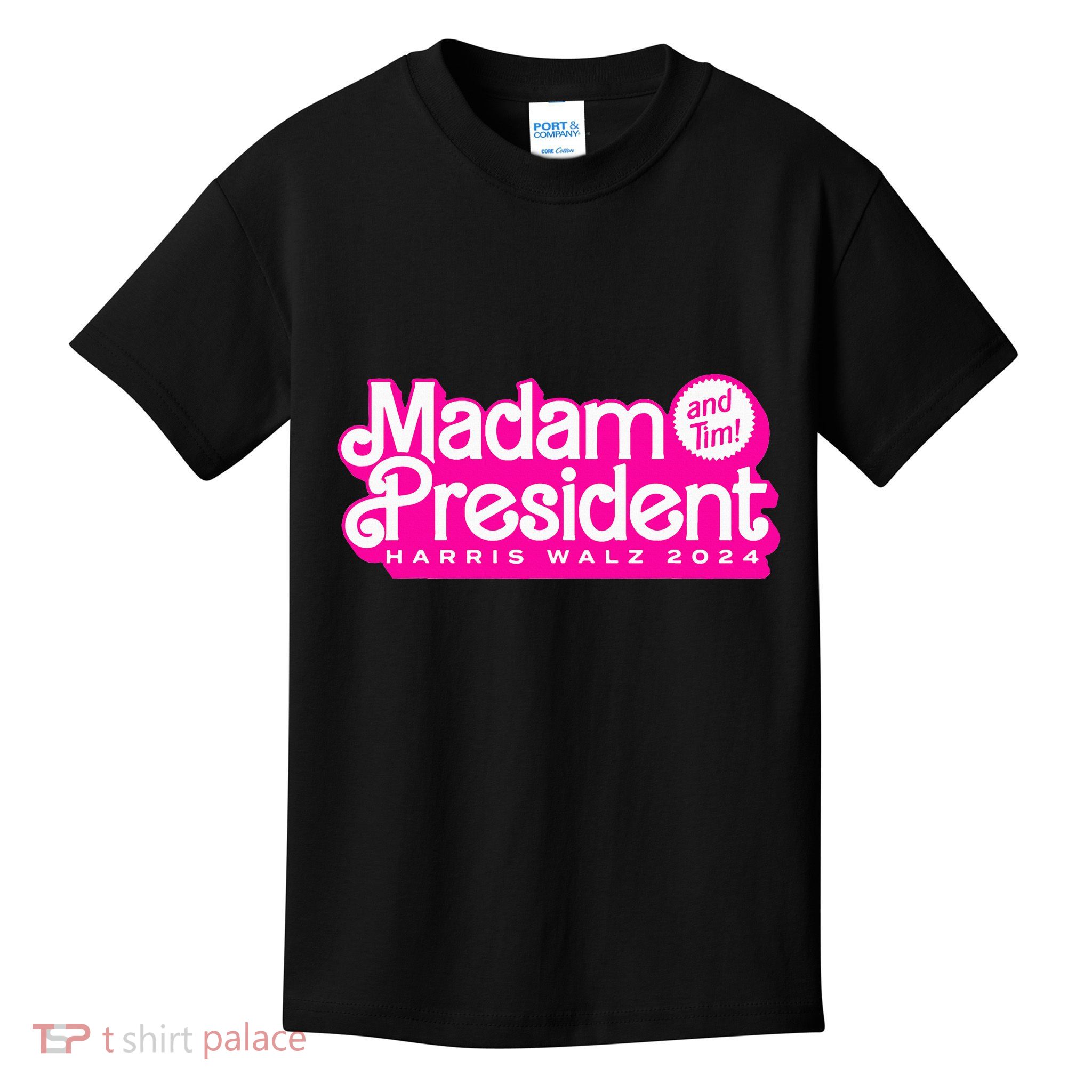 Madam President And Tim Harris & Tim Walz 2024 Kids T-Shirt
