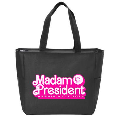 Madam President And Tim Harris & Tim Walz 2024 Zip Tote Bag
