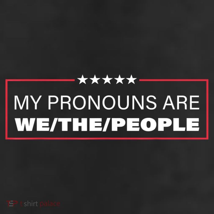 My Pronouns Are We The People 7 Panel Mesh Trucker Snapback Hat